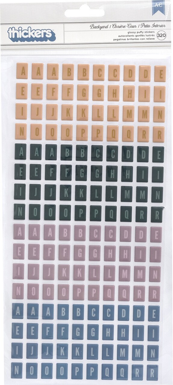 Maggie Holmes Heritage Thickers Stickers 320/Pkg-Backyard Alpha/Puffy